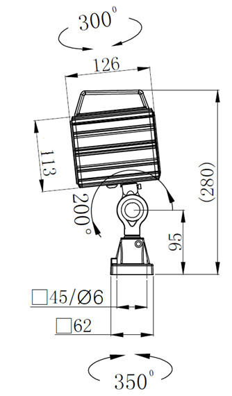 LED Short Arm Work Light